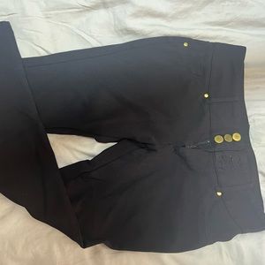 Black skinny jeans gold buttons